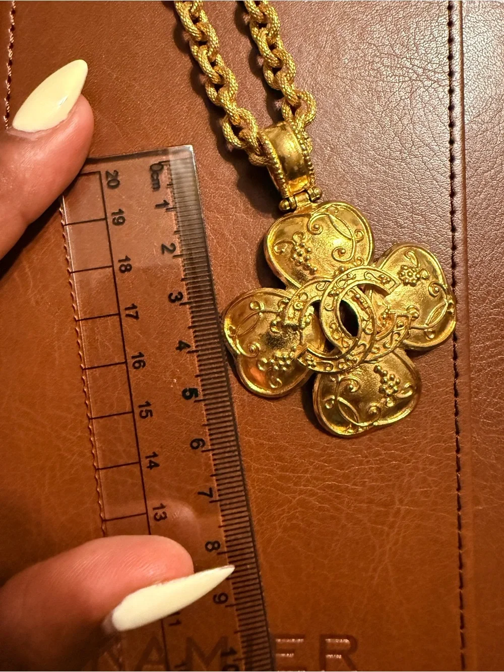 Vintage Chanel CC Clover Statement Necklace